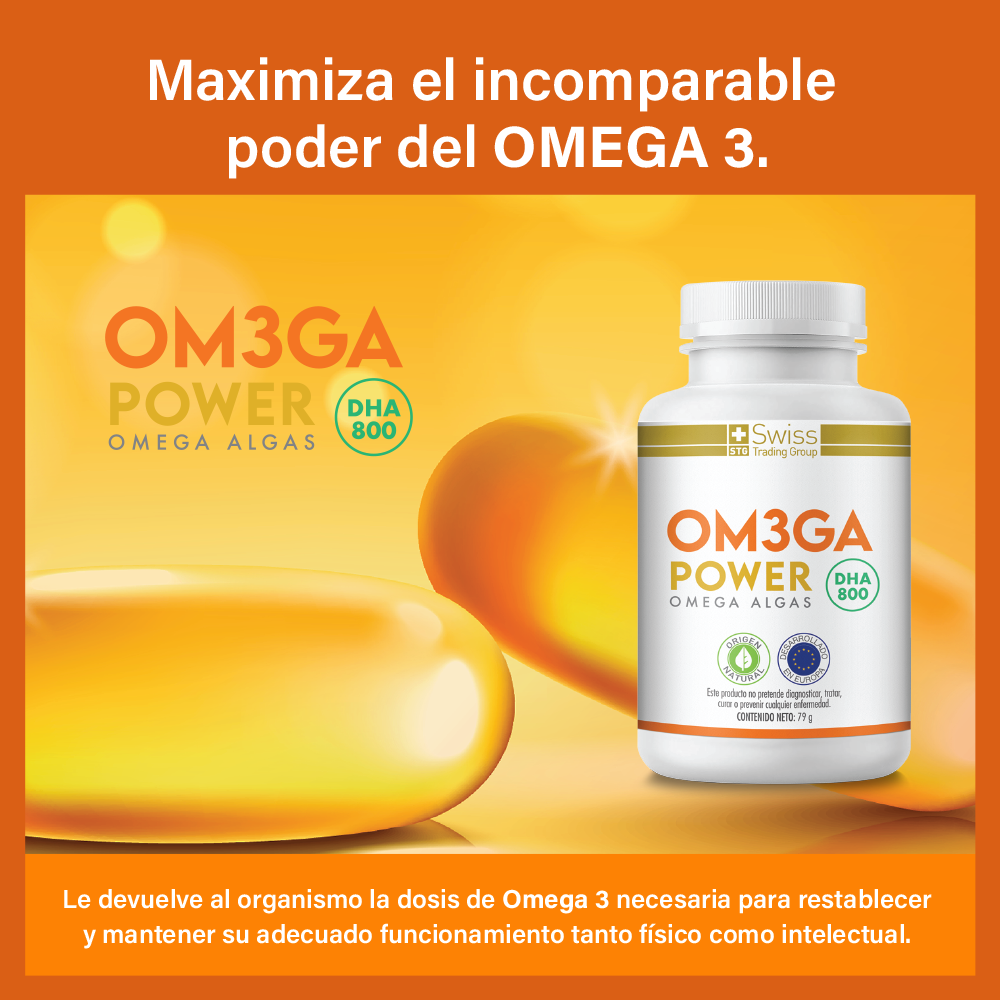 Om3ga Power - Omega 3 de algas DHA 800