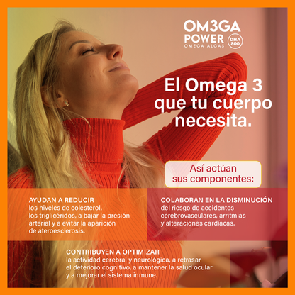 Om3ga Power - Omega 3 de algas DHA 800