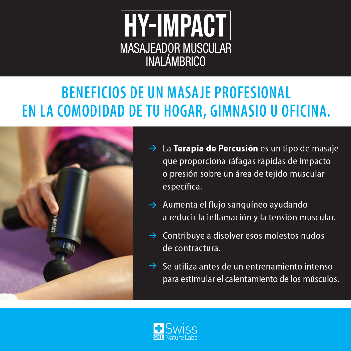 HY-IMPACT Masajeador Terapia Percusión
