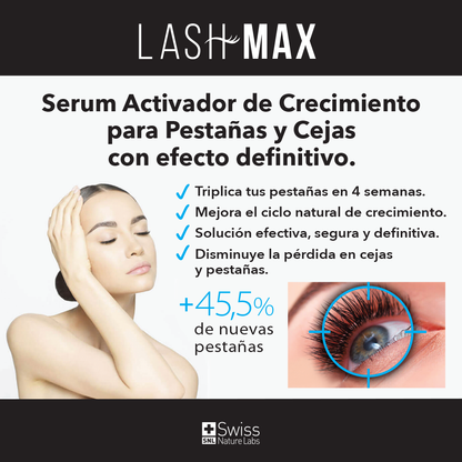 LashMax Serum Crecimiento Pestañas Cejas