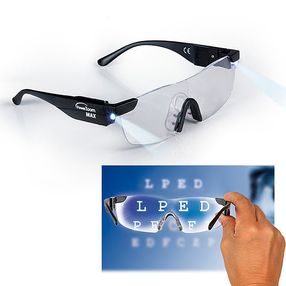 Power Zoom Max Gafas Aumento con luz LED