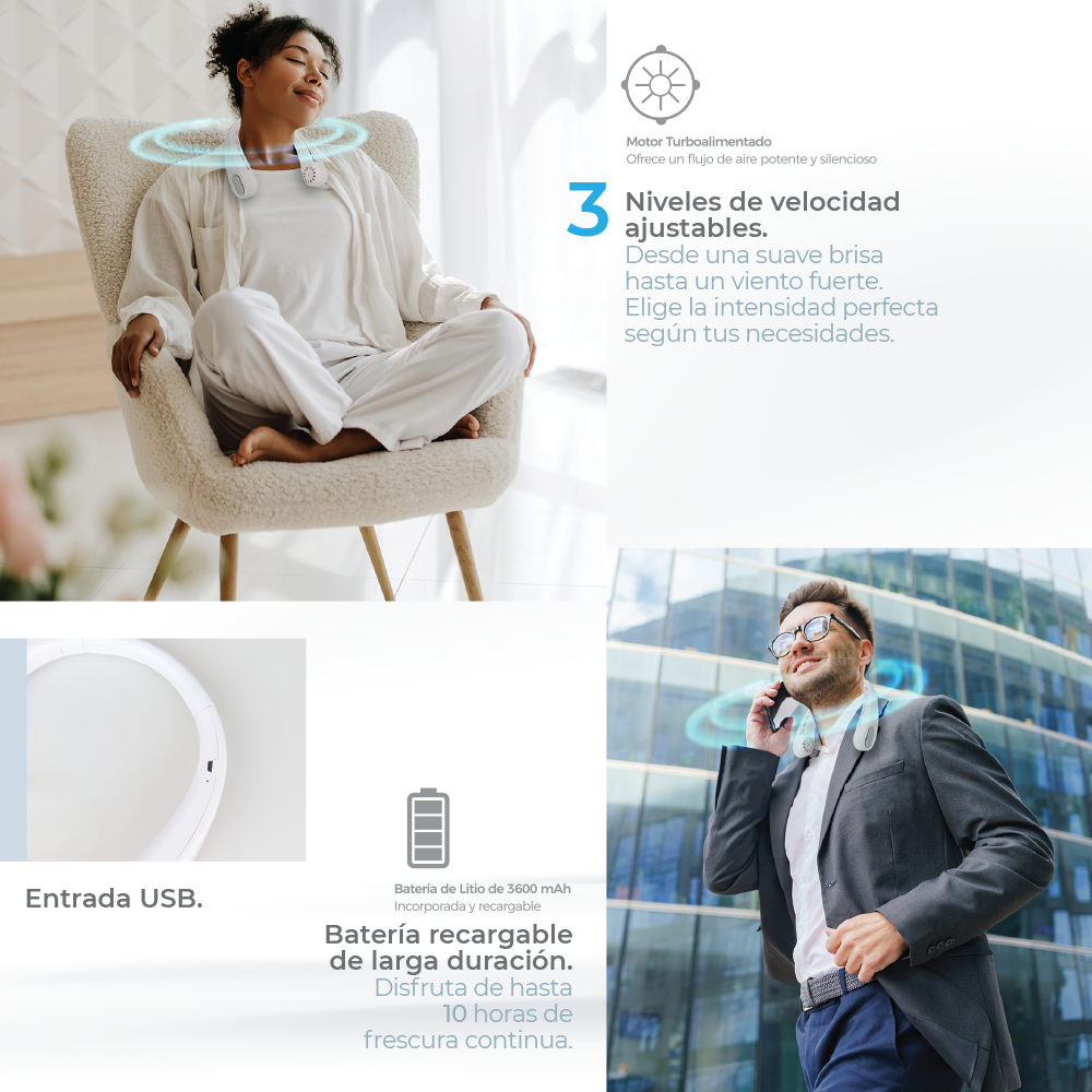 Polar Breeze Neck Ventilador de cuello